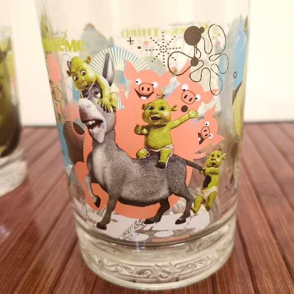 RARE 2007 Shrek McDonalds Glasses (Two) - Picture 8 of 12